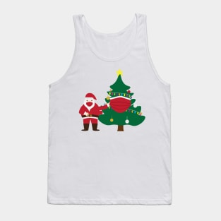 Funny Christmas 2020 Santa and decorated tree Tank Top
